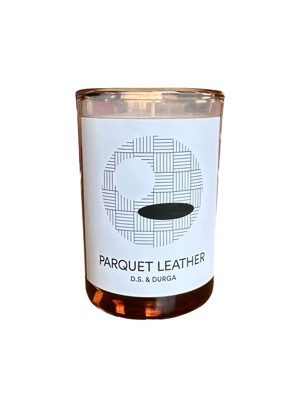 D.S. & Durga Parquet Leather Candle in Amber Glass